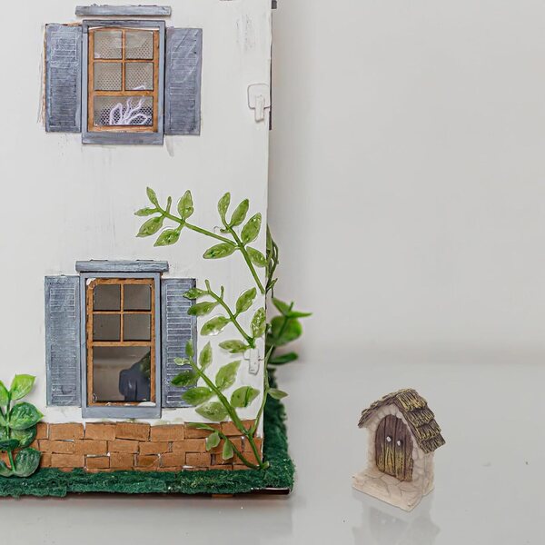 2 Mini houten sprookjesdeuren voor tuinen en poppenhuizen HOODANCOS
