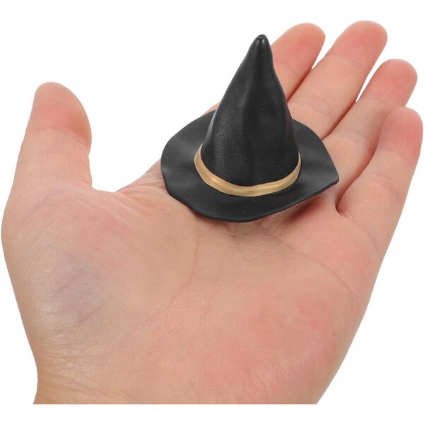 Hemobllo Mini-Hexenhüte und Besen für Halloween, 10-teiliges Set