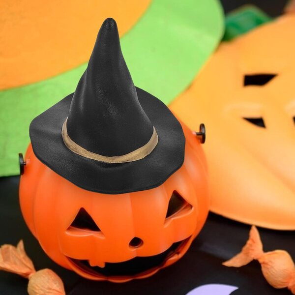 Hemobllo Mini-Hexenhüte und Besen für Halloween, 10-teiliges Set