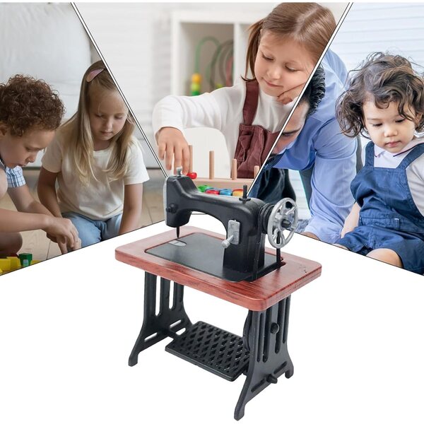 1:24 miniatuur naaimachine voor vintage decoratie en creatieve spellen