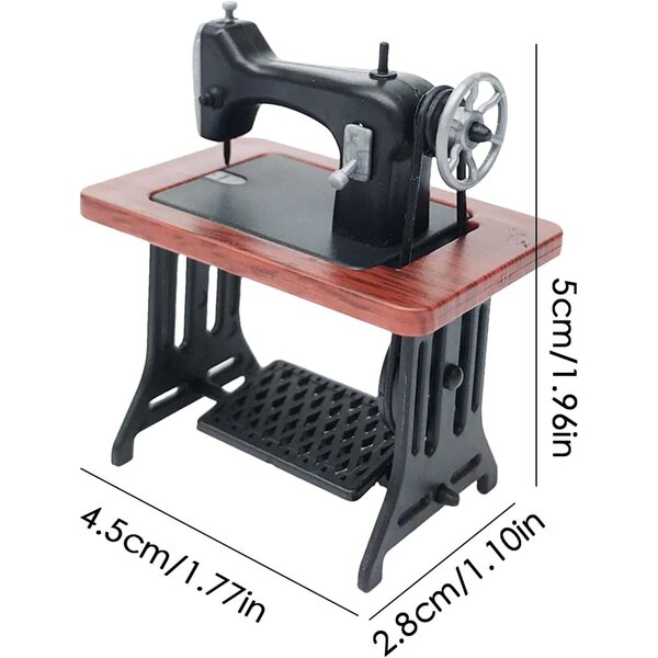1:24 miniatuur naaimachine voor vintage decoratie en creatieve spellen