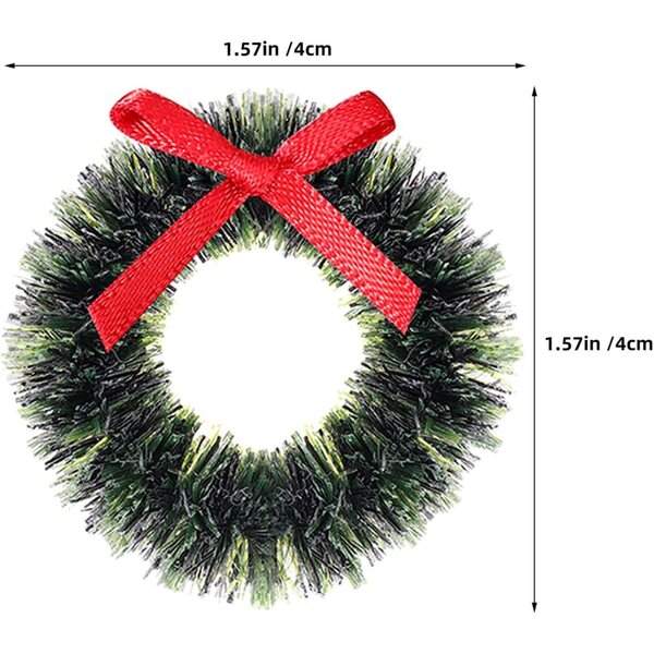 Hemobllo 15 Mini Guirlandas de Natal para Casa Decorações de Natal de Bambu 4x4 cm