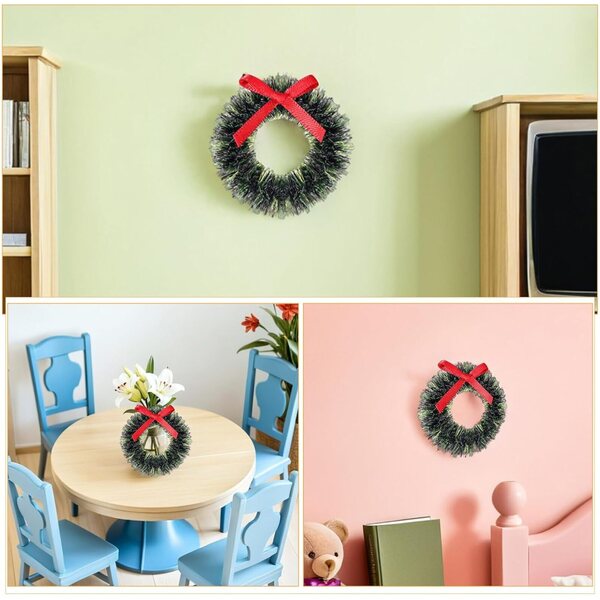 Hemobllo 15 Mini Guirlandas de Natal para Casa Decorações de Natal de Bambu 4x4 cm