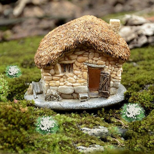 Mini végétation artificielle blanche pour maquettes et maisons de poupées 1,5x1 cm