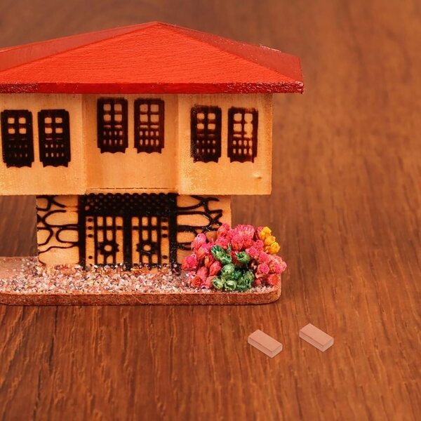 Hemobllo Set 204 Mini Fausses Briques pour Modèles de Maison de Poupées et Dioramas DIY