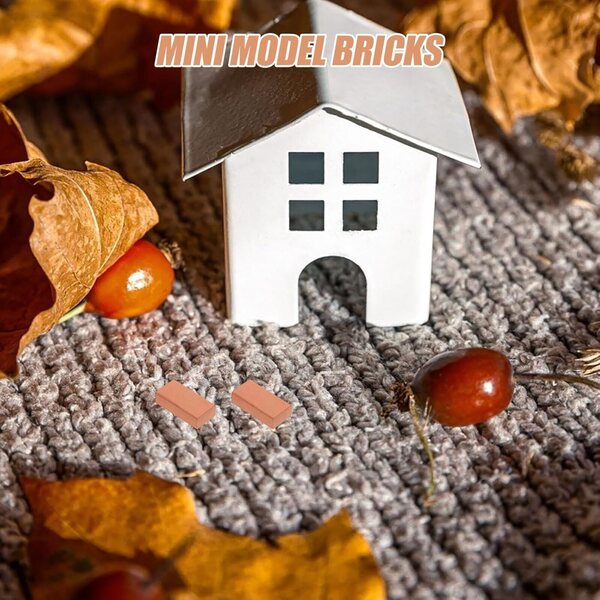 Hemobllo Set 204 Mini Fausses Briques pour Modèles de Maison de Poupées et Dioramas DIY