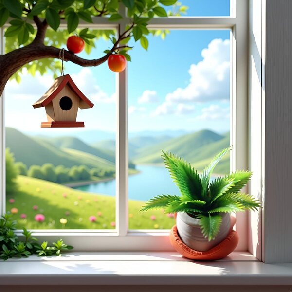 Mooff 1:12 Planta en miniatura de cristal verde para decoración de casas de muñecas y coches
