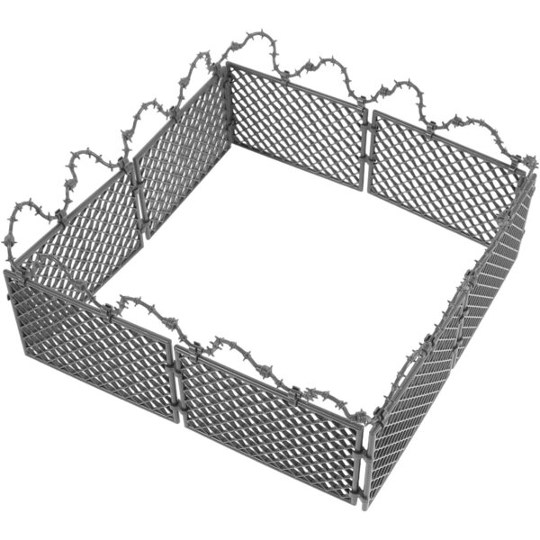 Hemobllo Mini fence with barbed wire for decoration in miniature and military modeling.