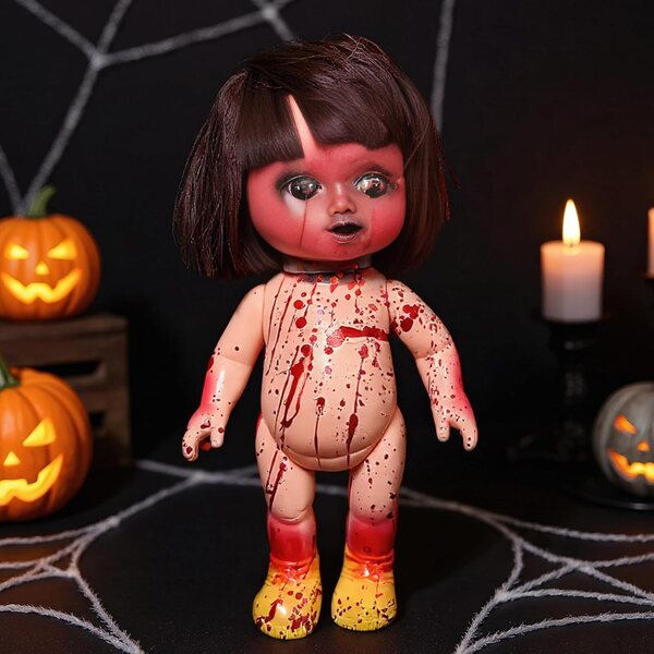 Poupée terrifiante générique pour décorations d'Halloween, réaliste et durable, 23x14cm