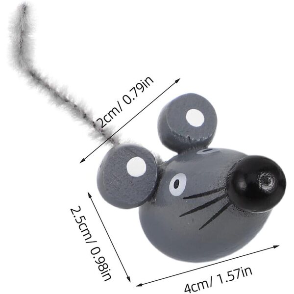 Hemobllo 15 Mini Figuras Realistas de Mouse de Madeira para Decorações e Jogos