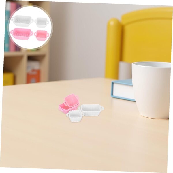 Hemobllo 80 Piezas Cestas Miniatura para Casa de Muñecas de Simulación para Contenedores de Frutas y Pan Miniatura Decoración y Almacenamiento Realista para Juguetes de Pretend Play