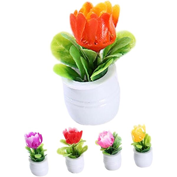 Hemobllo mini dekoratív mesterséges bonsai babaházhoz 5 színes darab