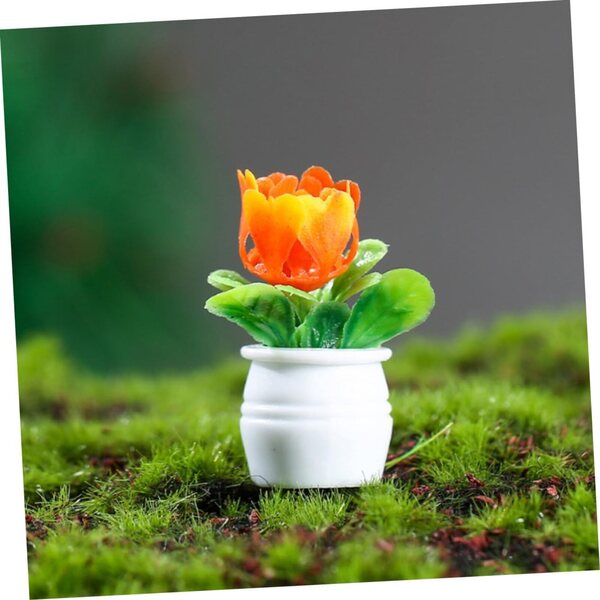 Hemobllo Mini-dekorativer künstlicher Bonsai für Puppenhaus, 5 farbige Teile