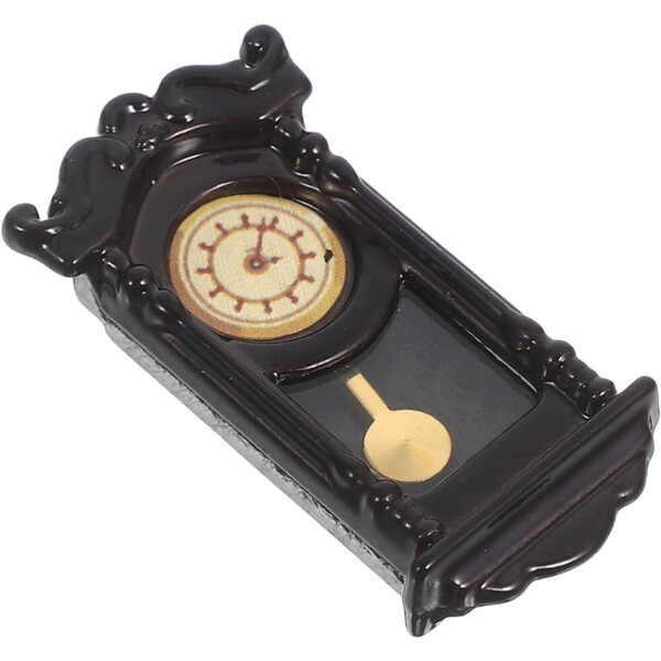 Hemobllo Mini Vintage Wall Clock with Roman Numerals for Dollhouses