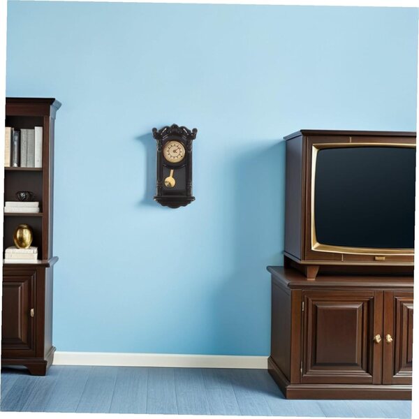 Hemobllo Mini horloge murale vintage avec chiffres romains pour maisons de poupées