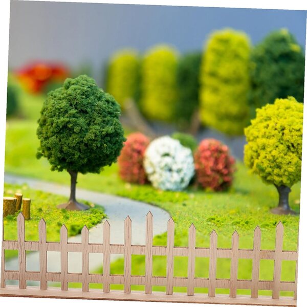 Mini valla en bois pour maisons de poupées et micro paysages Hemobllo 16,5x4,5 cm