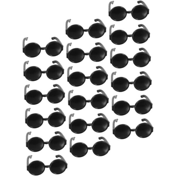 Mini črna plastična sončna očala za punčke Hemobllo 100 3,8x3x1,5 cm