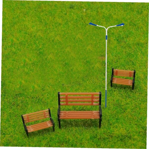 Hemobllo Set vun 2 Miniatur Spotlights 1/87 fir Poppenhaus an Diorama 3V