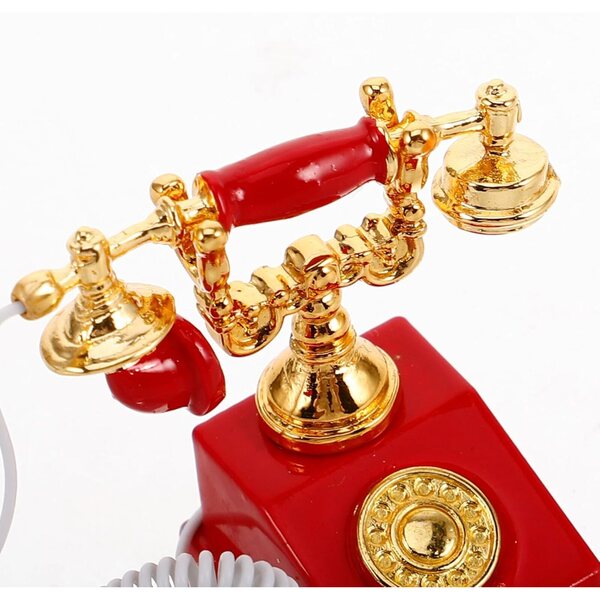 Hemobllo Vintage Retro Miniatur Telefon fir Poppenhaiser an Dekoratioun