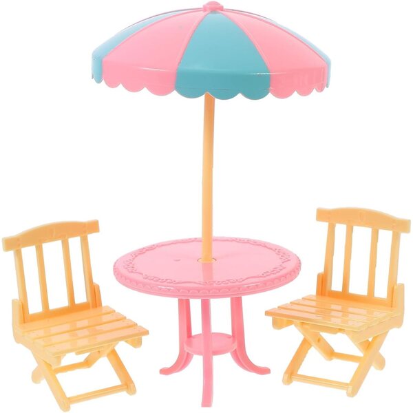 Hemobllo Mini Beach Chair játék ABS 2 darabos készletben babaházakhoz