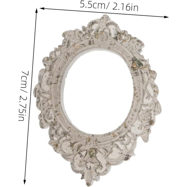 Hemobllo 24 Mini Barock Vintage Resin Frames fir Poppenhaus