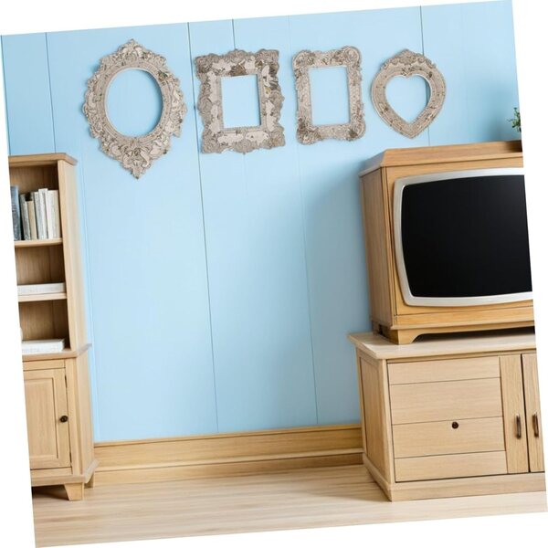 Hemobllo 24 Mini Barock Vintage Resin Frames fir Poppenhaus