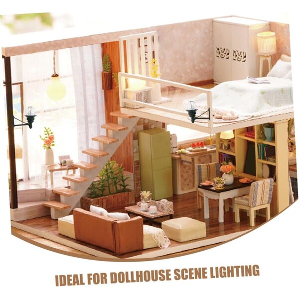 Applique miniature Hemobllo 2 1:87 pour une maison en bambou LED réaliste