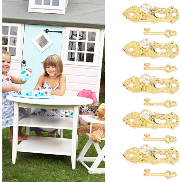 Set di serrature e chiavi in miniatura per porte in cristallo - accessori realistici per casa delle bambole