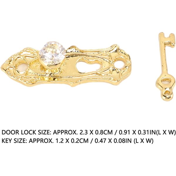 Set di serrature e chiavi in miniatura per porte in cristallo - accessori realistici per casa delle bambole