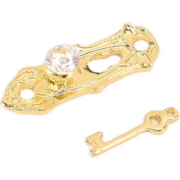 Set di serrature e chiavi in miniatura per porte in cristallo - accessori realistici per casa delle bambole