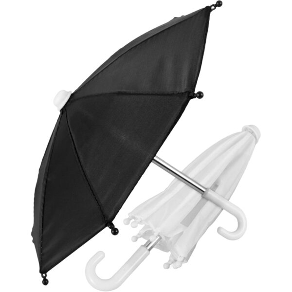Hemobllo Mini realistischer dekorativer Regenschirm für Puppenhaus, 2 Stück