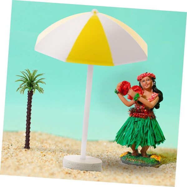 Hemobllo 12 Mini Sombrillas de Praia Coloridas para Casas de Bonecas e Decorações