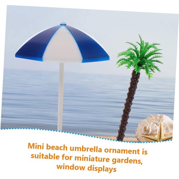 Hemobllo 12 Mini Sombrillas de Praia Coloridas para Casas de Bonecas e Decorações