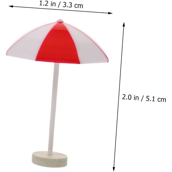 Hemobllo 12 Mini Sombrillas de Praia Coloridas para Casas de Bonecas e Decorações