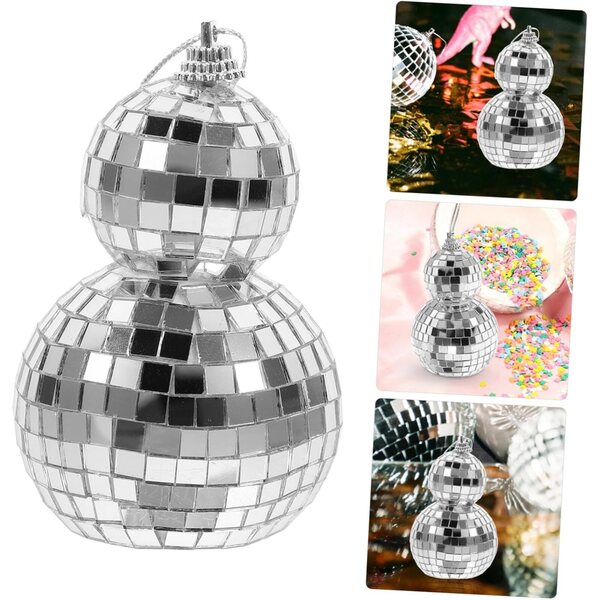 Hemobllo Mini dekorative verspiegelte Disco-Bola mit Umhängeband für Partys und Veranstaltungen