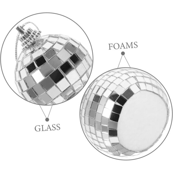 Hemobllo Mini dekorative verspiegelte Disco-Bola mit Umhängeband für Partys und Veranstaltungen