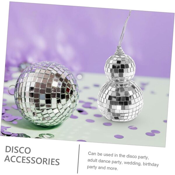 Hemobllo Mini dekorative verspiegelte Disco-Bola mit Umhängeband für Partys und Veranstaltungen