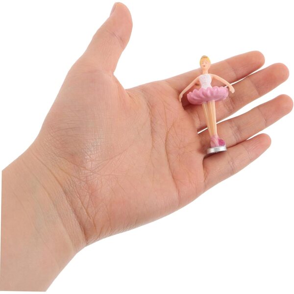 Set van 4 ballerina-poppen met roze en ivoren muziekdoos van Hemoblolo, balletdecoratie
