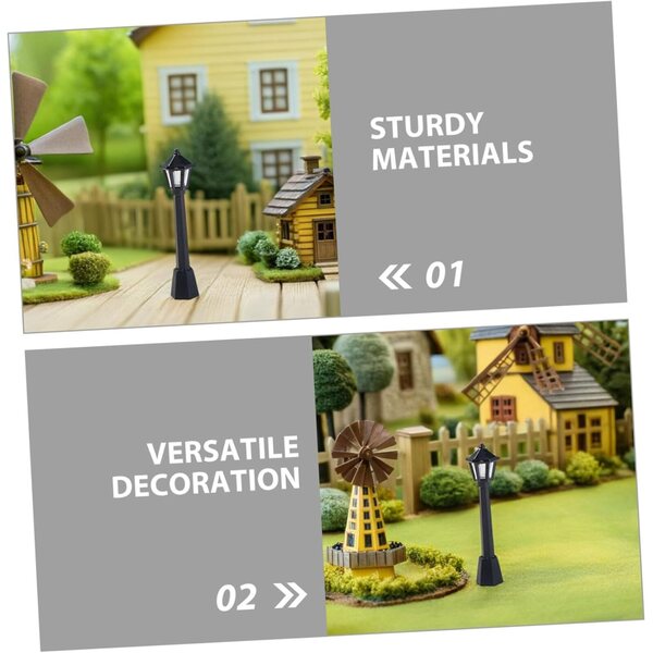 Hemobllo 10 lâmpadas de rua em miniatura para casas de bonecas e jardins em miniatura