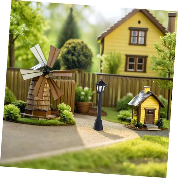 Hemobllo 10 lâmpadas de rua em miniatura para casas de bonecas e jardins em miniatura