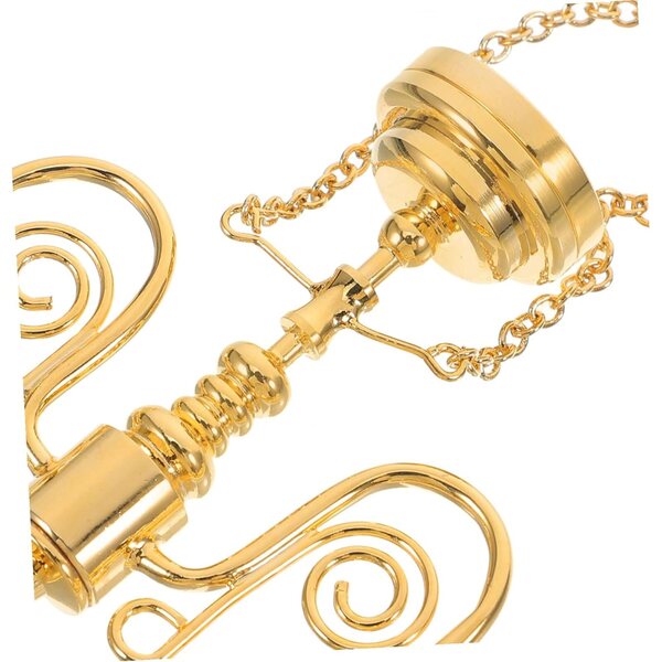 Hemobllo Mini Miniatur Kronleuchter Lampe für Puppenhaus Vintage Golden