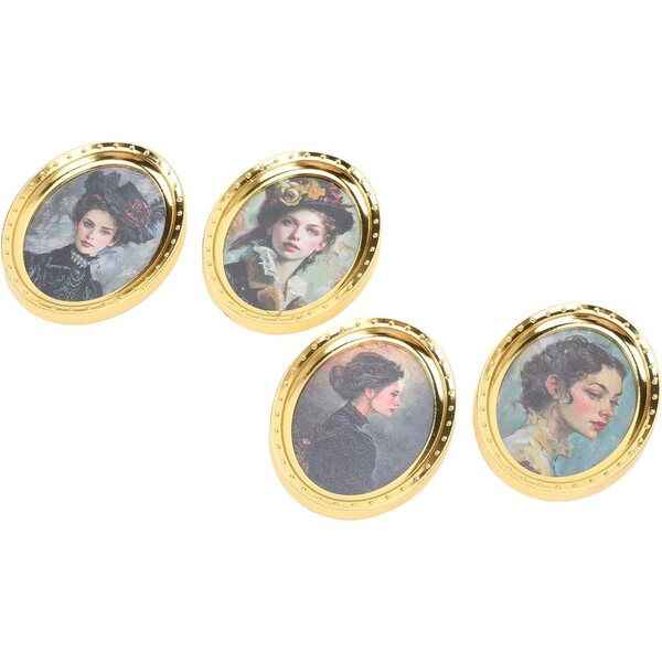 Cornici Vintage per Case delle Bambole 1:12 Set 4 Pezzi in Lega Realistiche