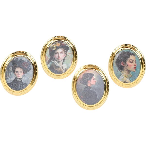 Cornici Vintage per Case delle Bambole 1:12 Set 4 Pezzi in Lega Realistiche