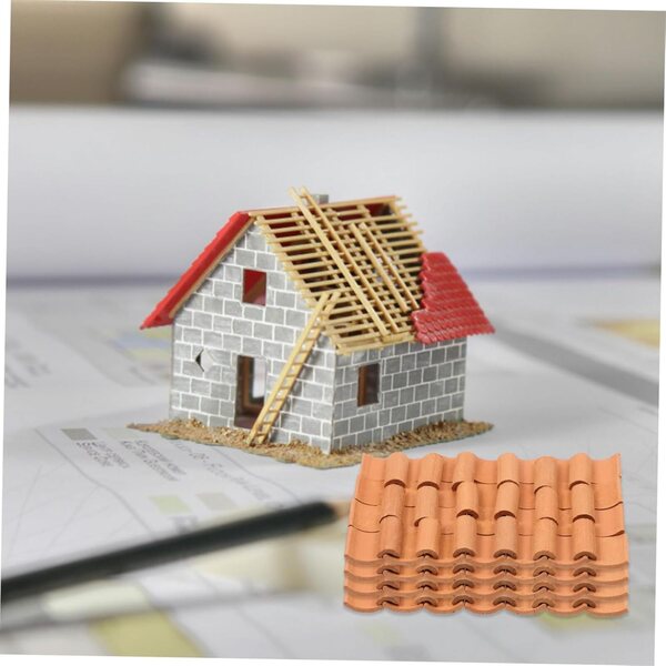 Hemobllo Mini Tejas en Argile 120 pièces pour Modelage et Micro Paysages