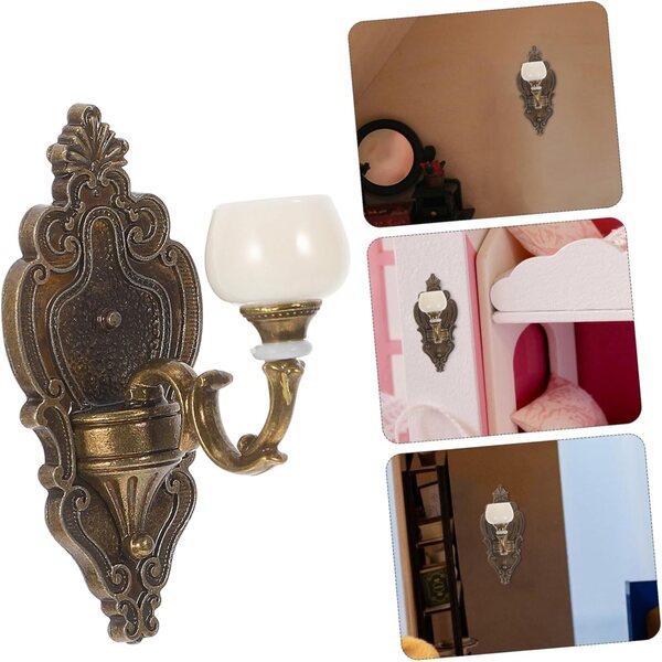 HOODANCOS Puppenhaus-Miniatur-Wandlampe mit realistischen Details