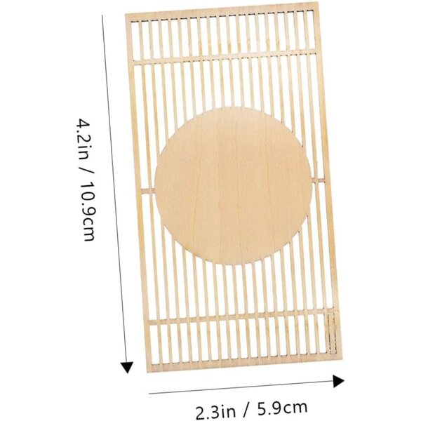 Hemobllo Mini panneau décoratif de style chinois pour maisons de poupées 4 pièces en bois