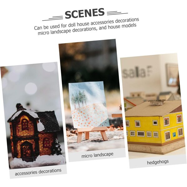 Hemobllo Mini panneau décoratif de style chinois pour maisons de poupées 4 pièces en bois
