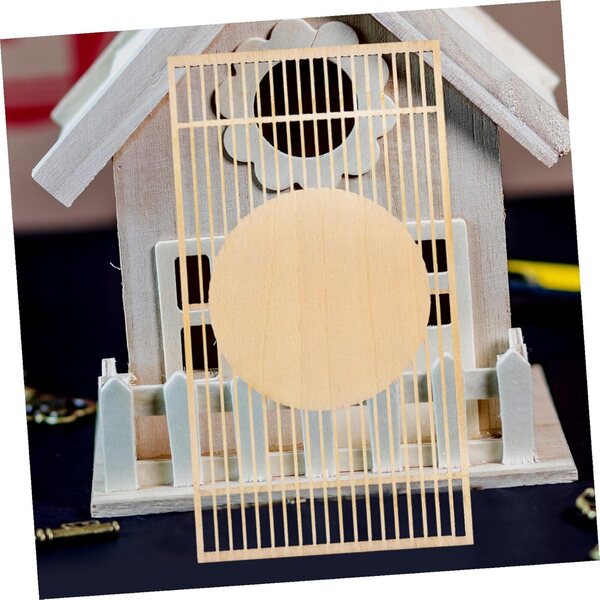 Hemobllo Mini panneau décoratif de style chinois pour maisons de poupées 4 pièces en bois