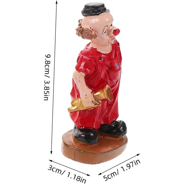 Hemobllo Set 4 Mini Figurines de Clown Décorations en Résine Colorées pour la Maison et les Loisirs