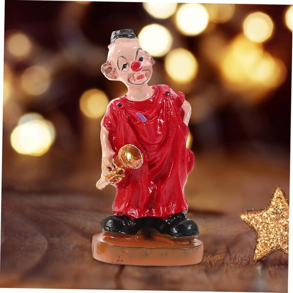 Hemobllo Set 4 Mini Figurines de Clown Décorations en Résine Colorées pour la Maison et les Loisirs